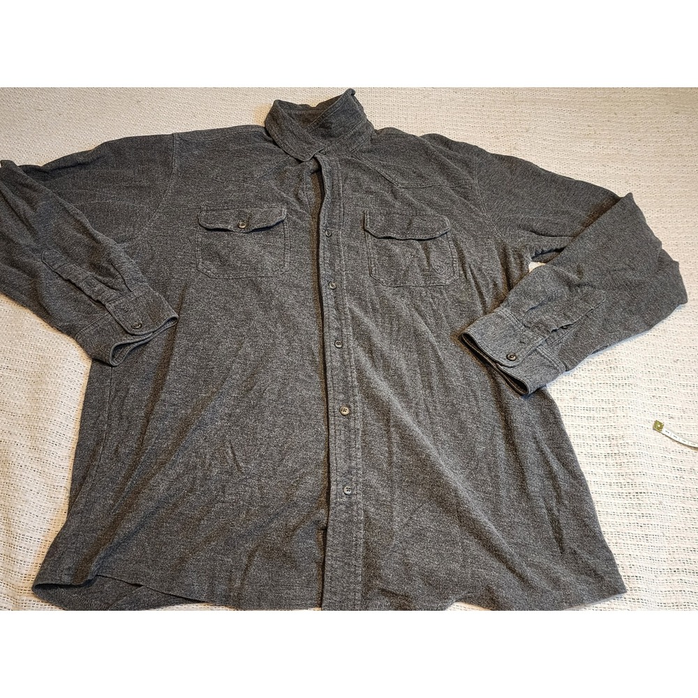 Ariat Mens Retro Fit Western Shirt XL Charcoal Gray Cotton Knit 10028164